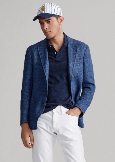 Blazer Polo Ralph Lauren Hombre Azul Marino - Polo Soft Linen - NRDKE8394